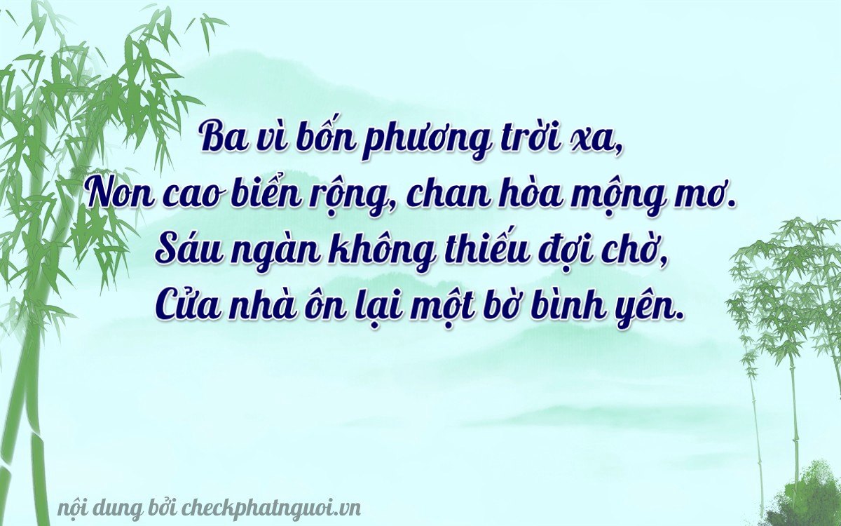 Bài thơ ý nghĩa cho <b>biển số 26AA-30260</b> tại website checkphatnguoi.vn