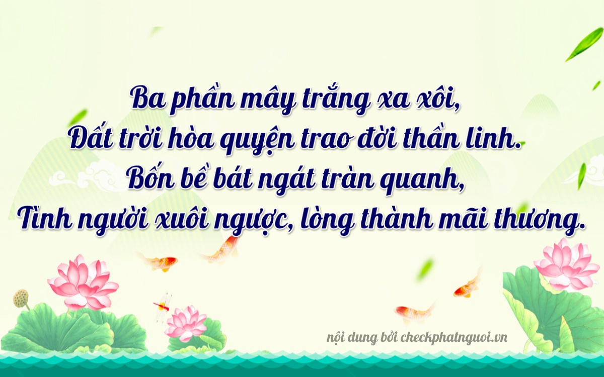 Bài thơ ý nghĩa cho <b>biển số 26AA-31402</b> tại website checkphatnguoi.vn