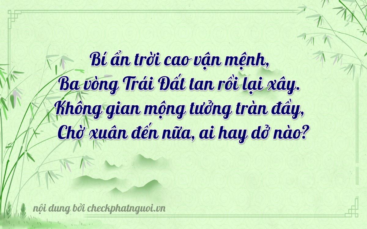 Bài thơ ý nghĩa cho <b>biển số 26AA-33092</b> tại website checkphatnguoi.vn