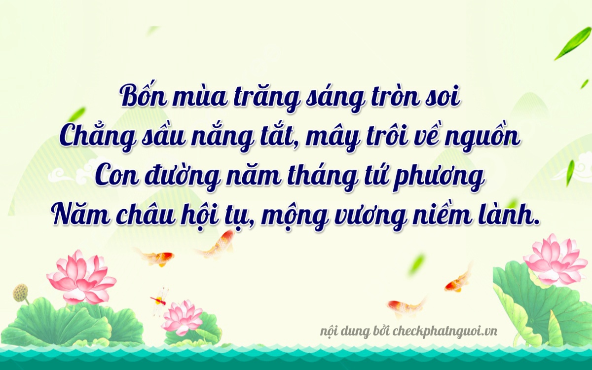 Bài thơ ý nghĩa cho <b>biển số 26AA-40505</b> tại website checkphatnguoi.vn