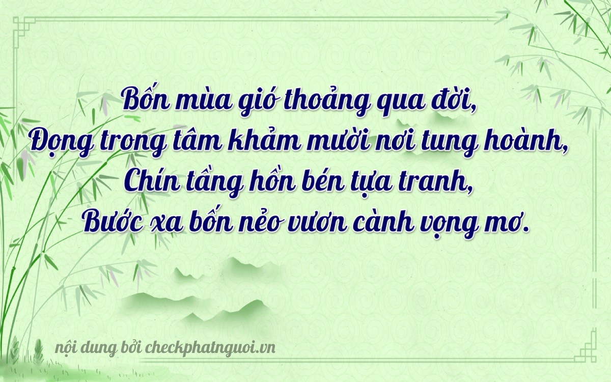 Bài thơ ý nghĩa cho <b>biển số 26AA-40894</b> tại website checkphatnguoi.vn