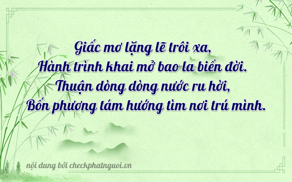 Bài thơ ý nghĩa cho <b>biển số 26AA-41164</b> tại website checkphatnguoi.vn