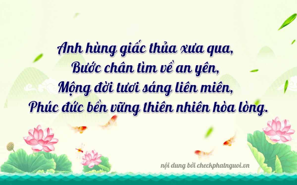 Bài thơ ý nghĩa cho <b>biển số 26AD-04953</b> tại website checkphatnguoi.vn