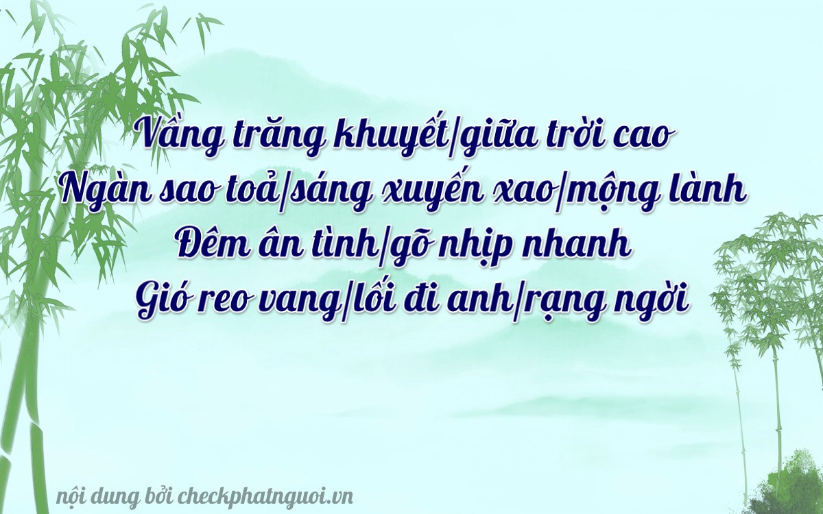 Bài thơ ý nghĩa cho <b>biển số 26AD-07519</b> tại website checkphatnguoi.vn