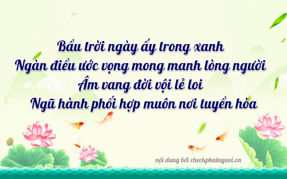 Bài thơ ý nghĩa cho <b>biển số 26AF-02964</b> tại website checkphatnguoi.vn