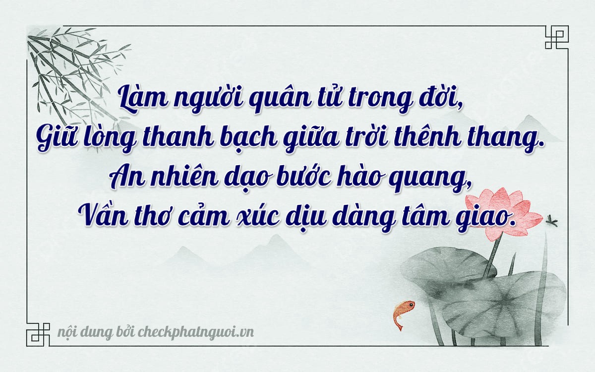 Bài thơ ý nghĩa cho <b>biển số 26AG-04168</b> tại website checkphatnguoi.vn