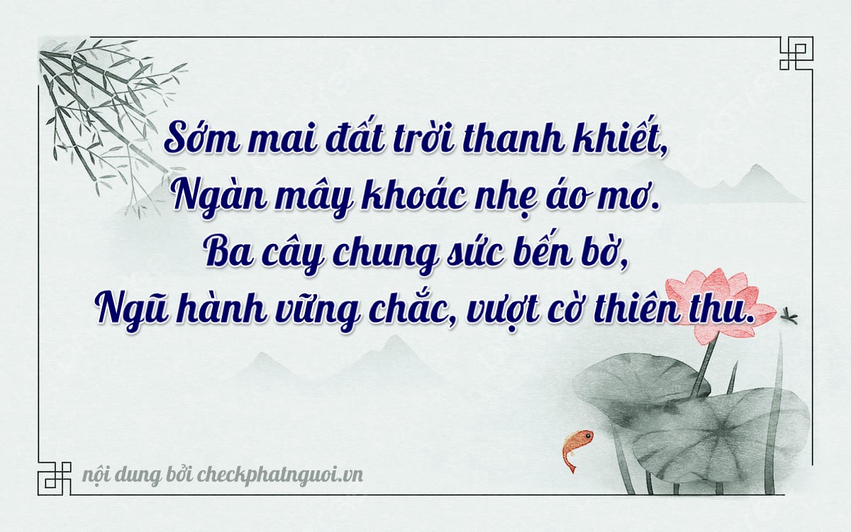 Bài thơ ý nghĩa cho <b>biển số 26AN-00314</b> tại website checkphatnguoi.vn