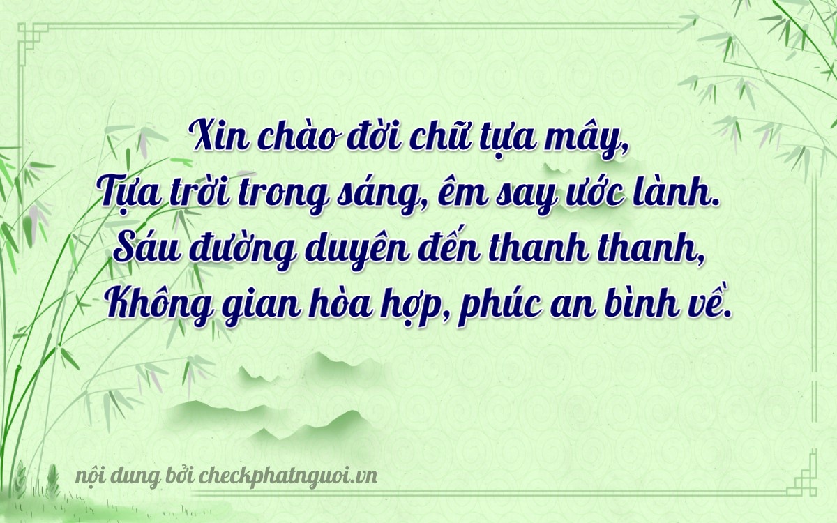 Bài thơ ý nghĩa cho <b>biển số 26B-00620</b> tại website checkphatnguoi.vn