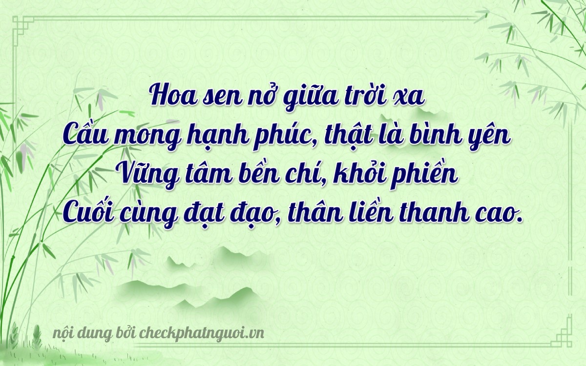 Bài thơ ý nghĩa cho <b>biển số 26B-01283</b> tại website checkphatnguoi.vn