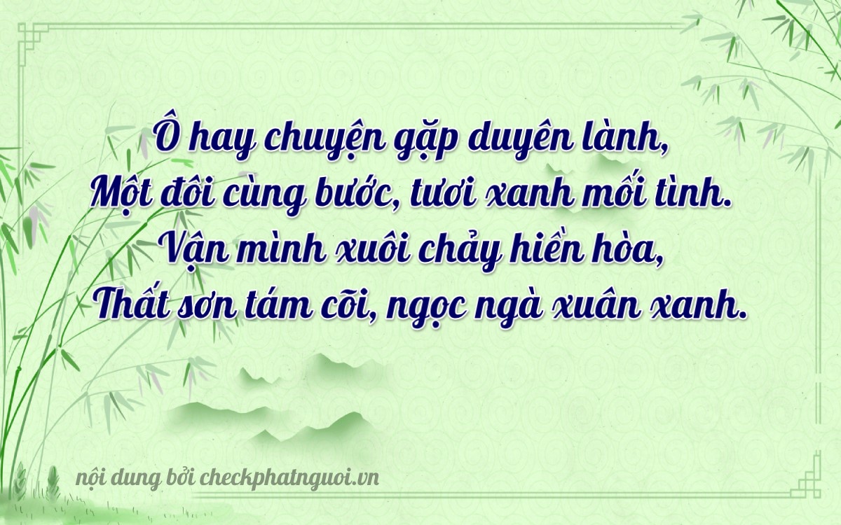 Bài thơ ý nghĩa cho <b>biển số 26B-02771</b> tại website checkphatnguoi.vn