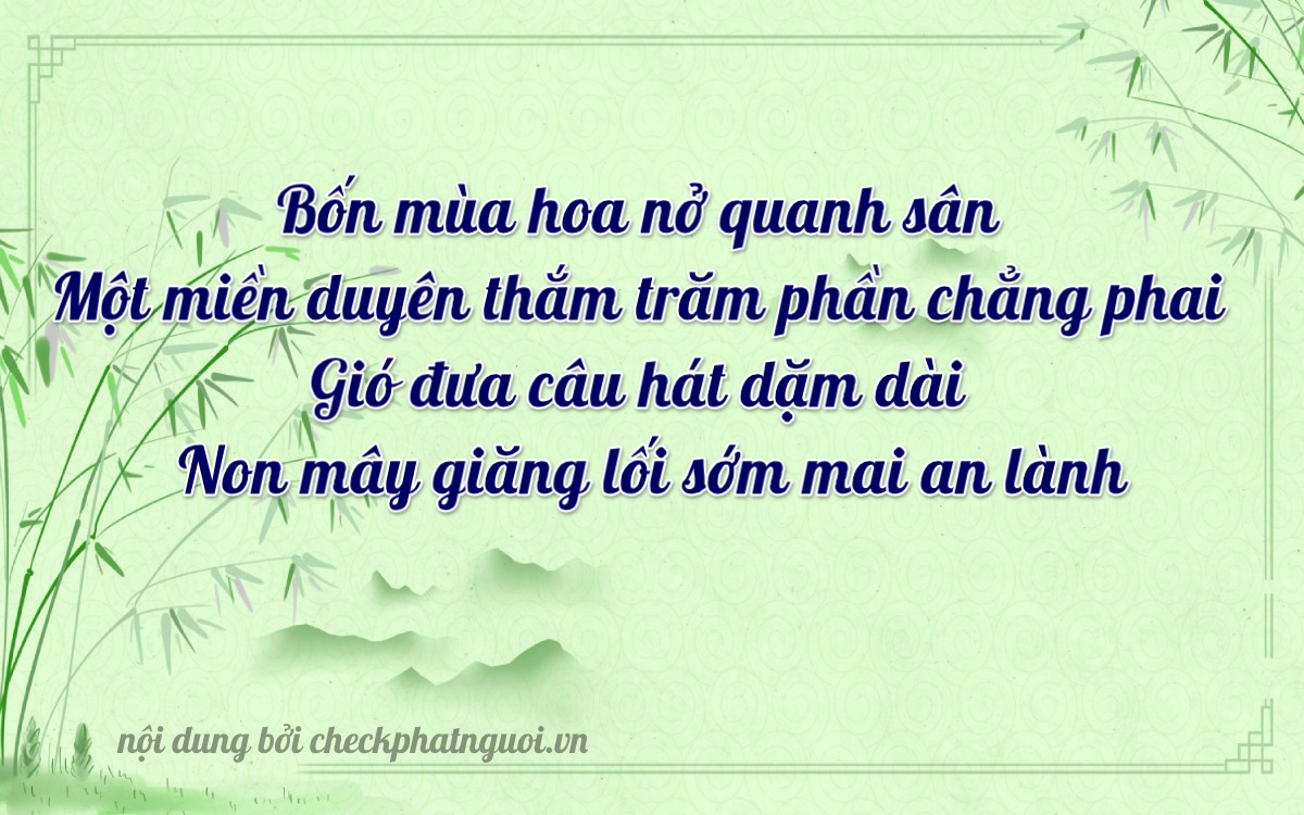 Bài thơ ý nghĩa cho <b>biển số 26B1-49135</b> tại website checkphatnguoi.vn