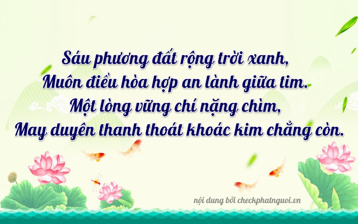 Bài thơ ý nghĩa cho <b>biển số 26B1-61275</b> tại website checkphatnguoi.vn