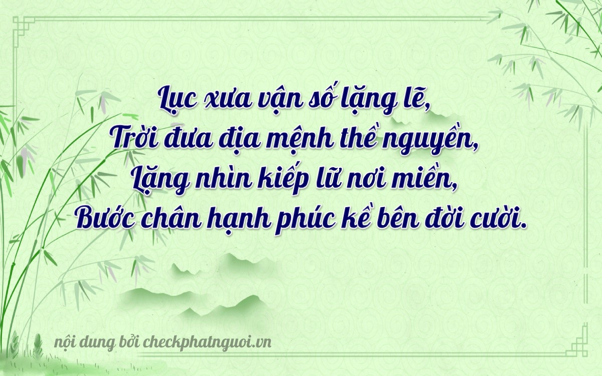 Bài thơ ý nghĩa cho <b>biển số 26B1-67471</b> tại website checkphatnguoi.vn