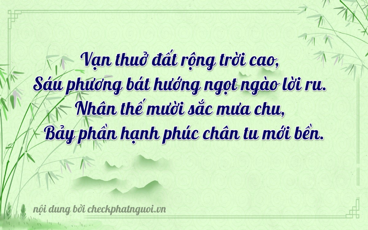 Bài thơ ý nghĩa cho <b>biển số 26B2-17217</b> tại website checkphatnguoi.vn