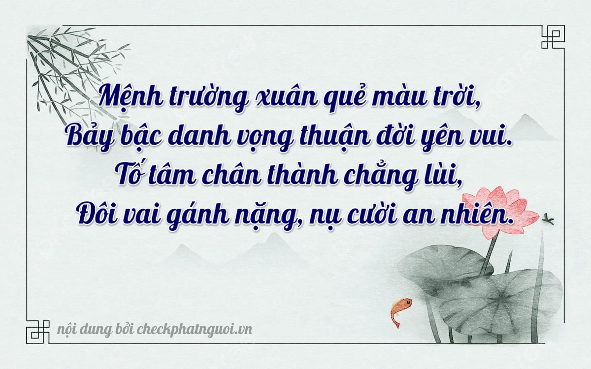 Bài thơ ý nghĩa cho <b>biển số 26B2-17320</b> tại website checkphatnguoi.vn