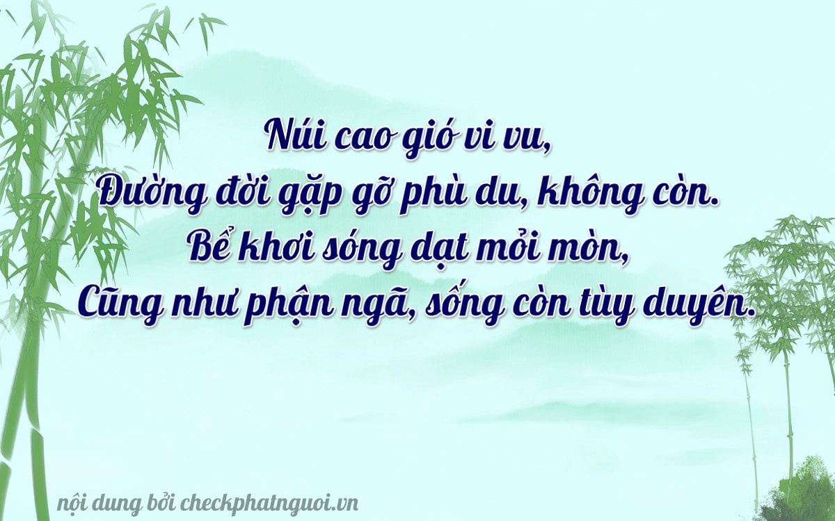 Bài thơ ý nghĩa cho <b>biển số 26B2-63762</b> tại website checkphatnguoi.vn