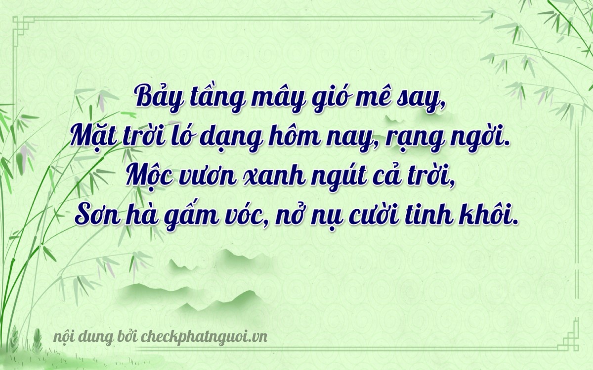 Bài thơ ý nghĩa cho <b>biển số 26B2-71231</b> tại website checkphatnguoi.vn
