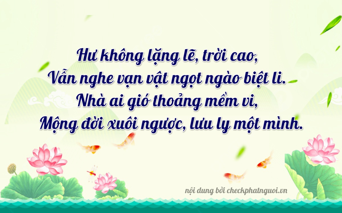 Bài thơ ý nghĩa cho <b>biển số 26B2-72208</b> tại website checkphatnguoi.vn