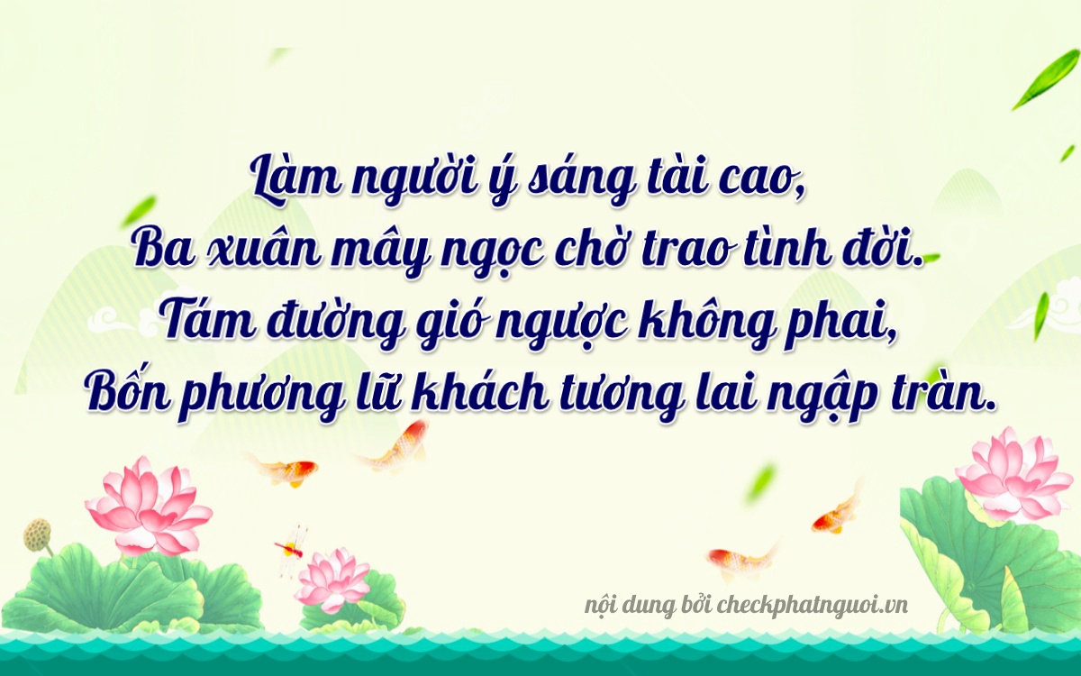 Bài thơ ý nghĩa cho <b>biển số 26C-03845</b> tại website checkphatnguoi.vn