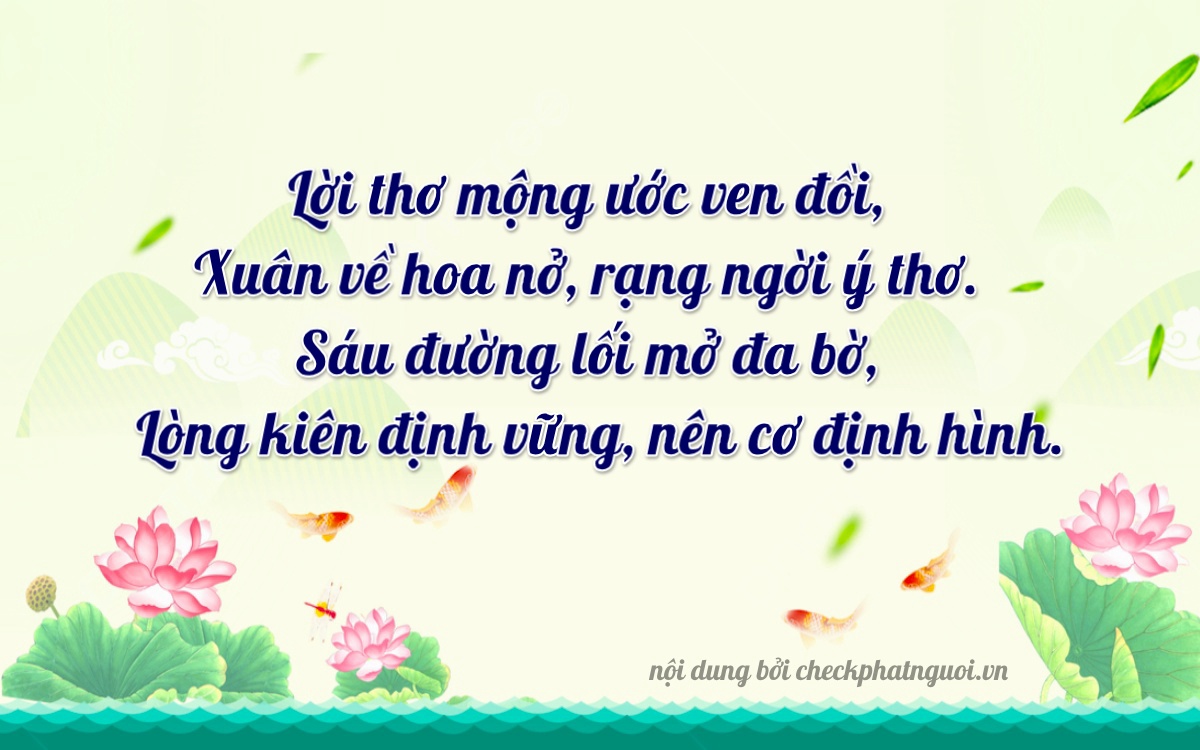 Bài thơ ý nghĩa cho <b>biển số 26C-06633</b> tại website checkphatnguoi.vn