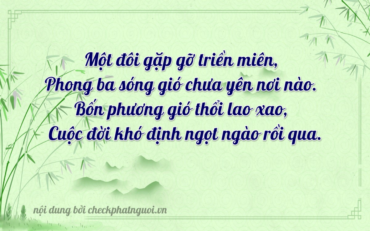 Bài thơ ý nghĩa cho <b>biển số 26C-10245</b> tại website checkphatnguoi.vn