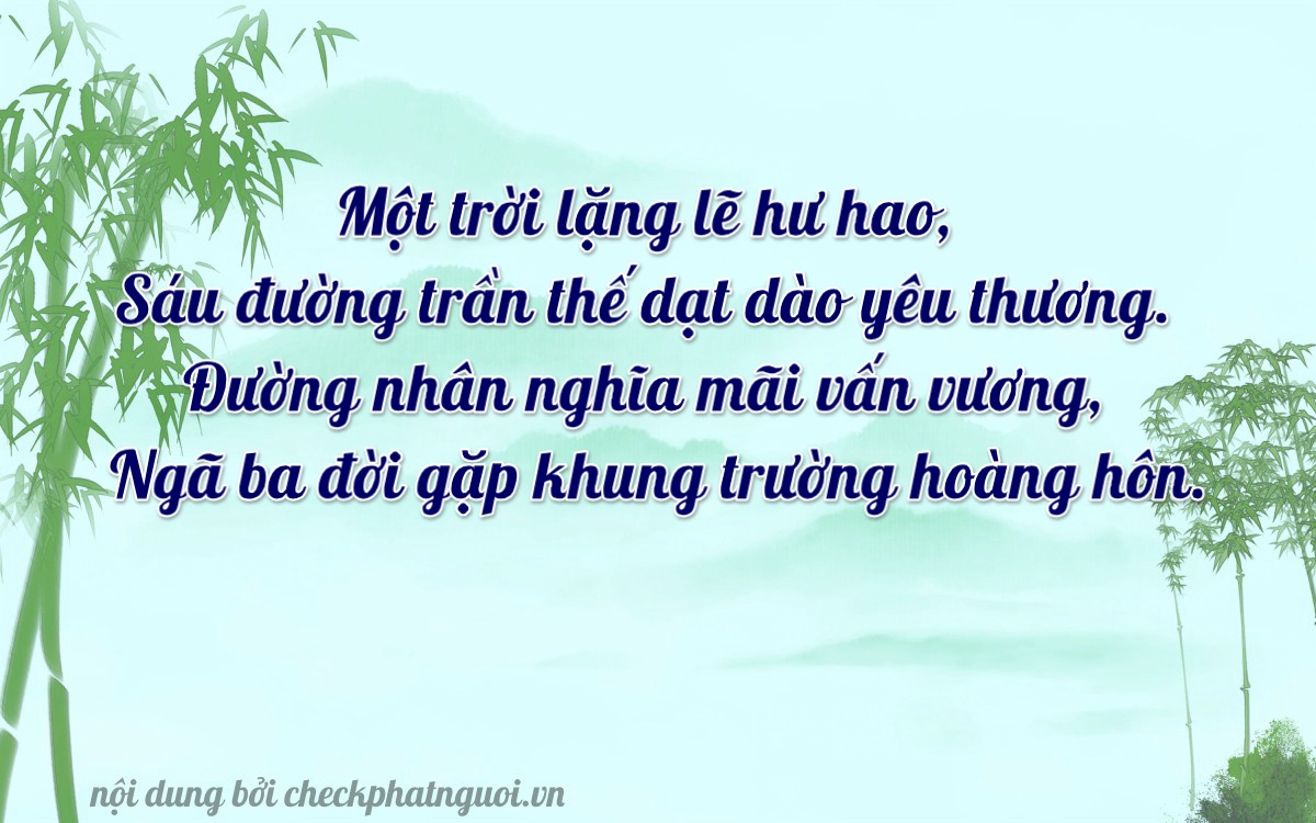 Bài thơ ý nghĩa cho <b>biển số 26C-11626</b> tại website checkphatnguoi.vn