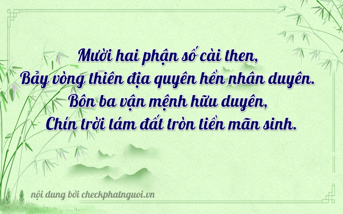 Bài thơ ý nghĩa cho <b>biển số 26D1-12789</b> tại website checkphatnguoi.vn