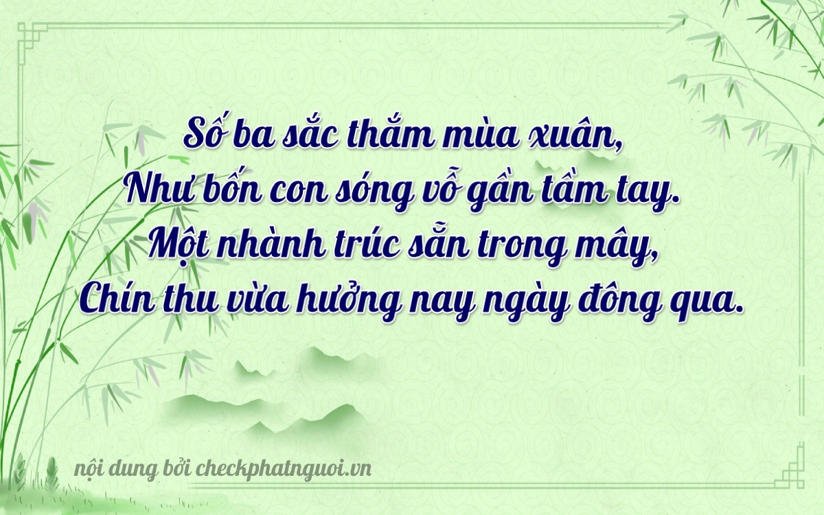 Bài thơ ý nghĩa cho <b>biển số 26D1-31419</b> tại website checkphatnguoi.vn