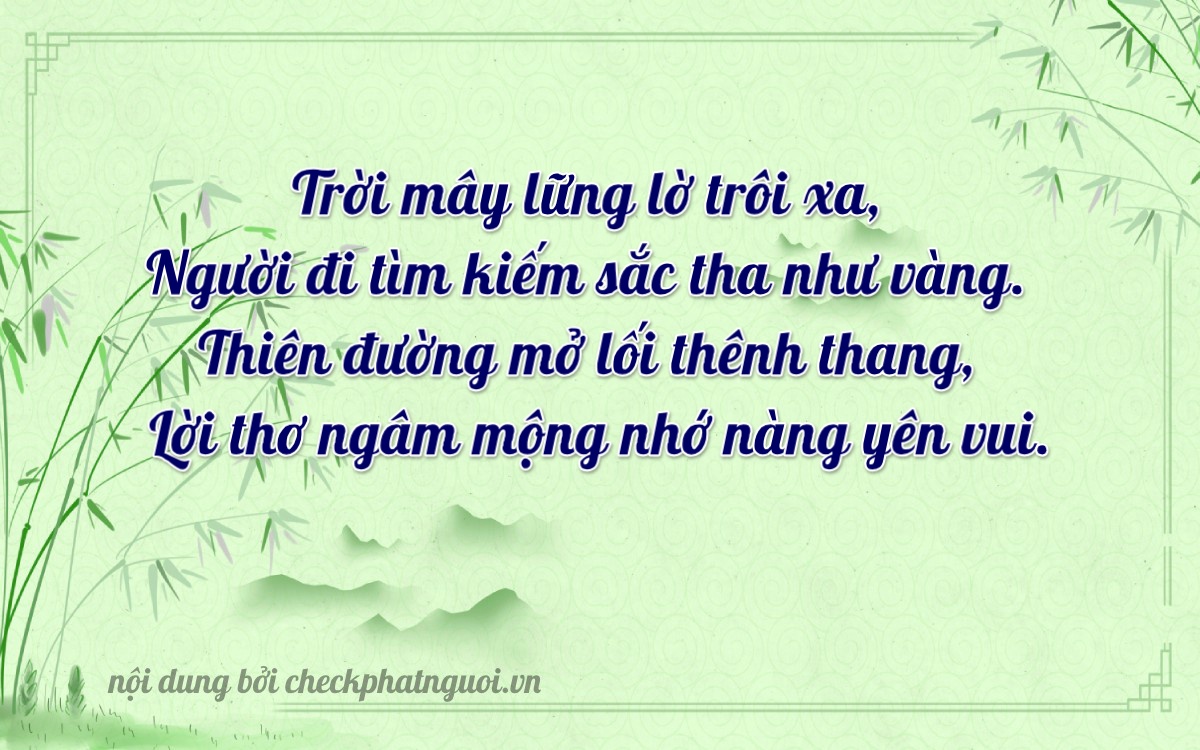 Bài thơ ý nghĩa cho <b>biển số 26E-00001</b> tại website checkphatnguoi.vn