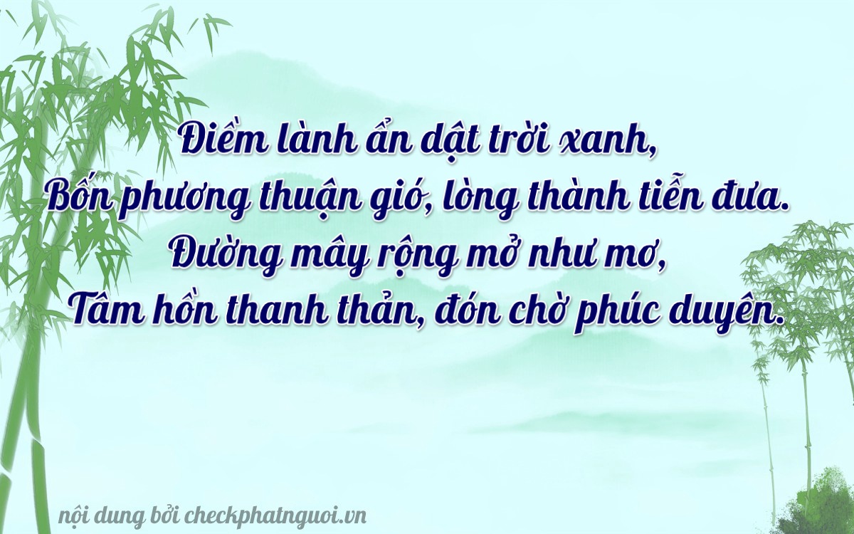 Bài thơ ý nghĩa cho <b>biển số 26G1-05438</b> tại website checkphatnguoi.vn