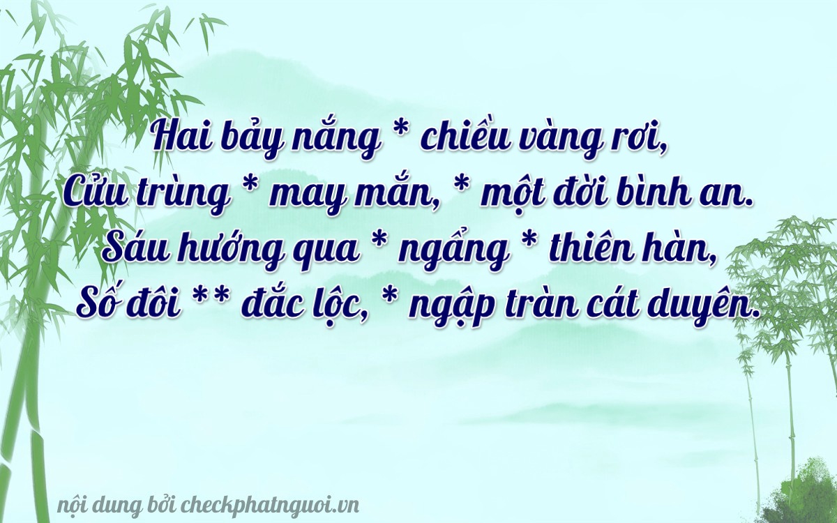 Bài thơ ý nghĩa cho <b>biển số 26G1-27962</b> tại website checkphatnguoi.vn