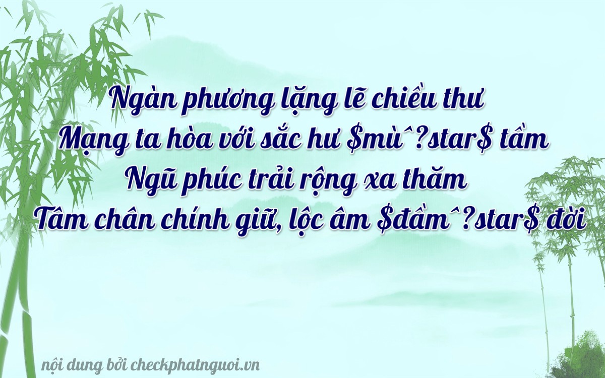 Bài thơ ý nghĩa cho <b>biển số 26H-00844</b> tại website checkphatnguoi.vn