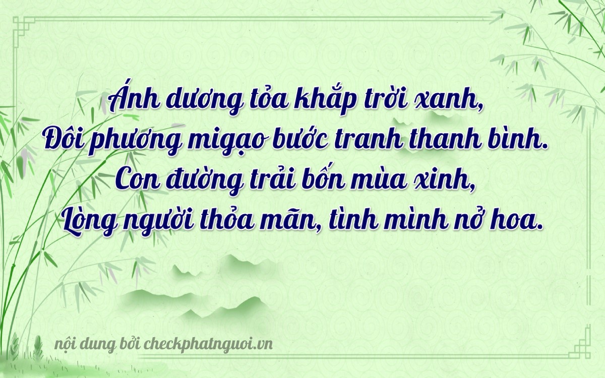 Bài thơ ý nghĩa cho <b>biển số 26H-02227</b> tại website checkphatnguoi.vn