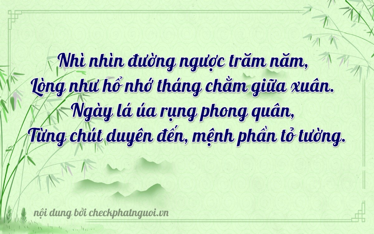 Bài thơ ý nghĩa cho <b>biển số 26H-02298</b> tại website checkphatnguoi.vn