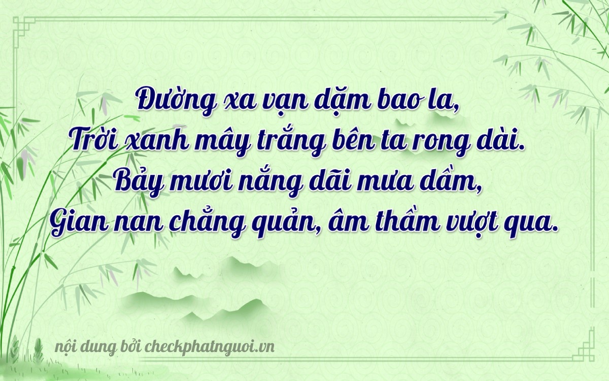 Bài thơ ý nghĩa cho <b>biển số 26H-75797</b> tại website checkphatnguoi.vn