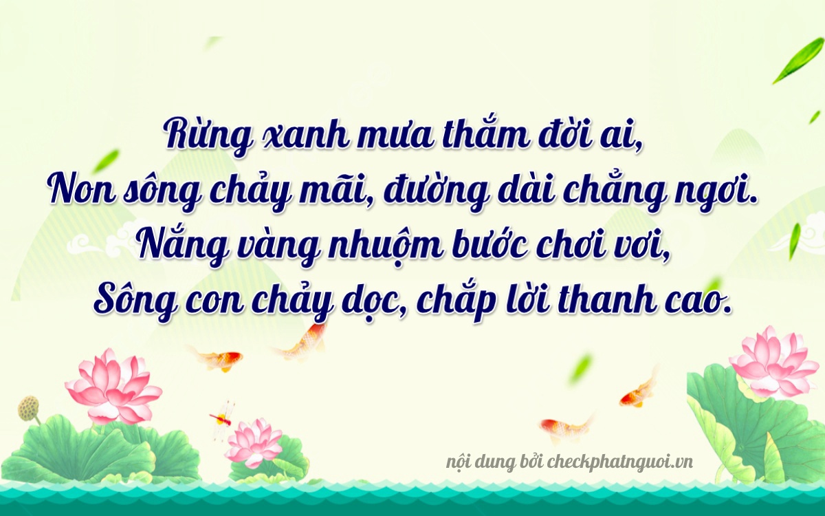 Bài thơ ý nghĩa cho <b>biển số 26K1-25122</b> tại website checkphatnguoi.vn