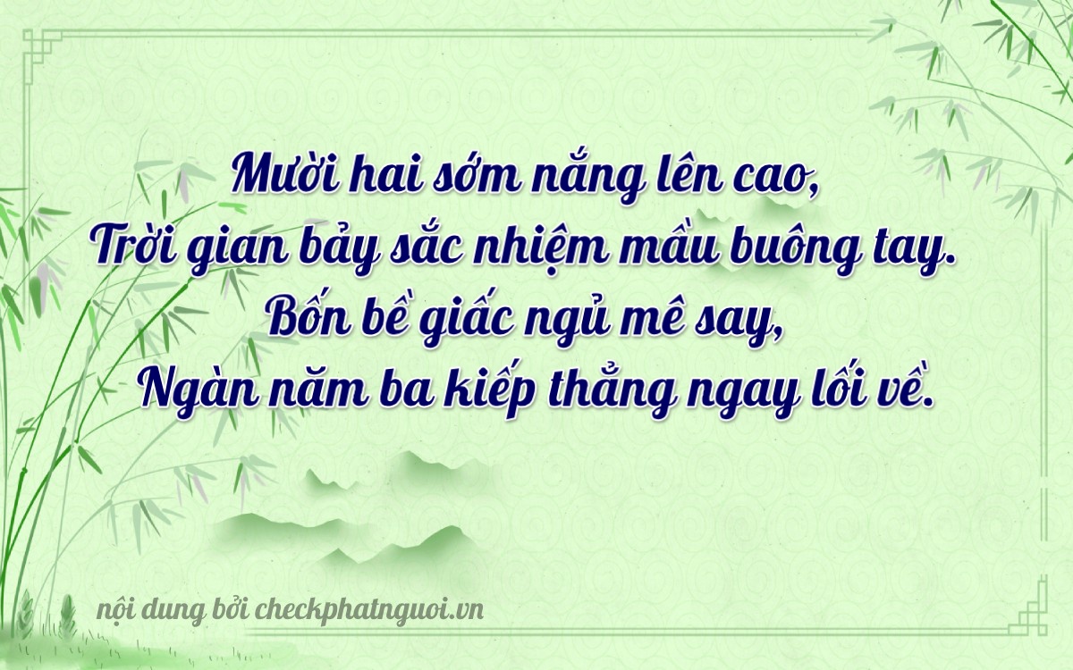 Bài thơ ý nghĩa cho <b>biển số 26K-12743</b> tại website checkphatnguoi.vn