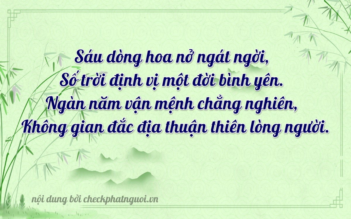 Bài thơ ý nghĩa cho <b>biển số 26K-6170</b> tại website checkphatnguoi.vn