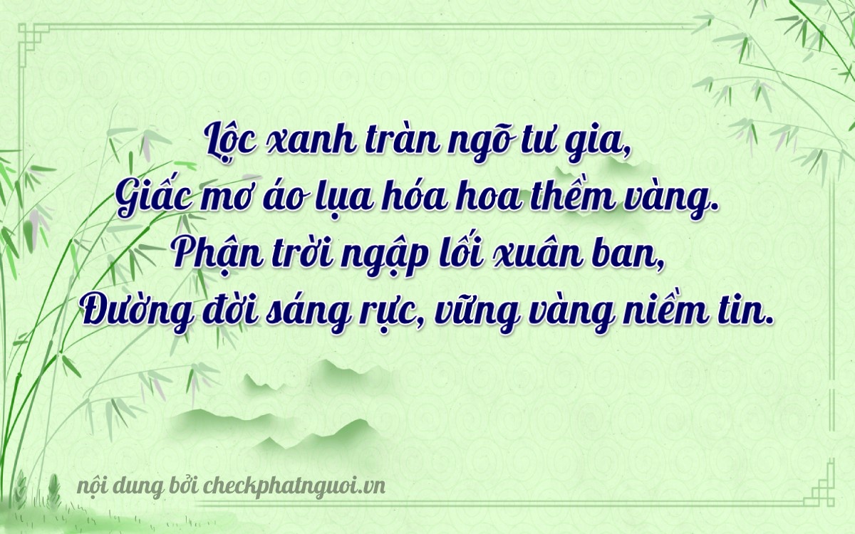 Bài thơ ý nghĩa cho <b>biển số 26K-6529</b> tại website checkphatnguoi.vn