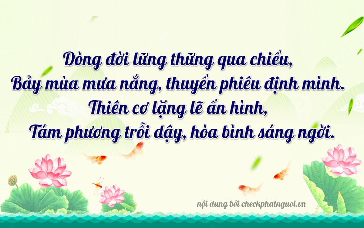 Bài thơ ý nghĩa cho <b>biển số 26K-67385</b> tại website checkphatnguoi.vn