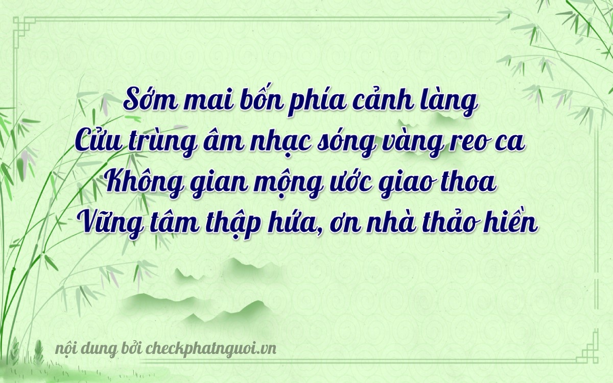 Bài thơ ý nghĩa cho <b>biển số 26N-09043</b> tại website checkphatnguoi.vn