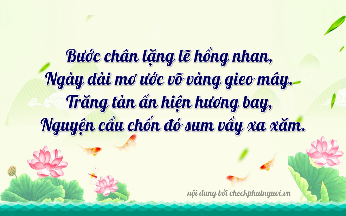 Bài thơ ý nghĩa cho <b>biển số 27A-03315</b> tại website checkphatnguoi.vn