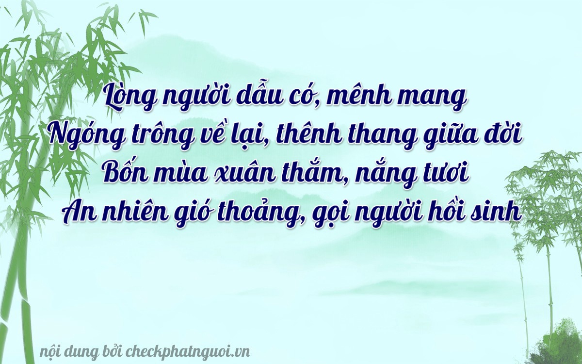 Bài thơ ý nghĩa cho <b>biển số 27A-04069</b> tại website checkphatnguoi.vn