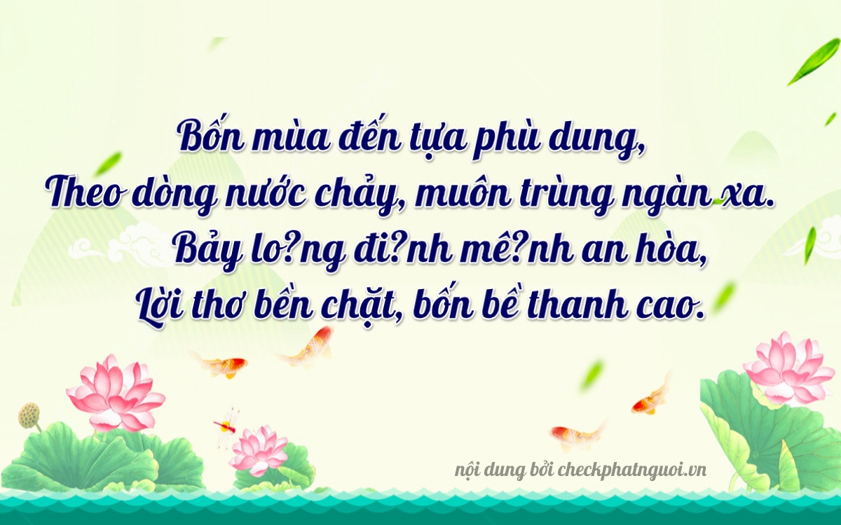 Bài thơ ý nghĩa cho <b>biển số 27A-04741</b> tại website checkphatnguoi.vn