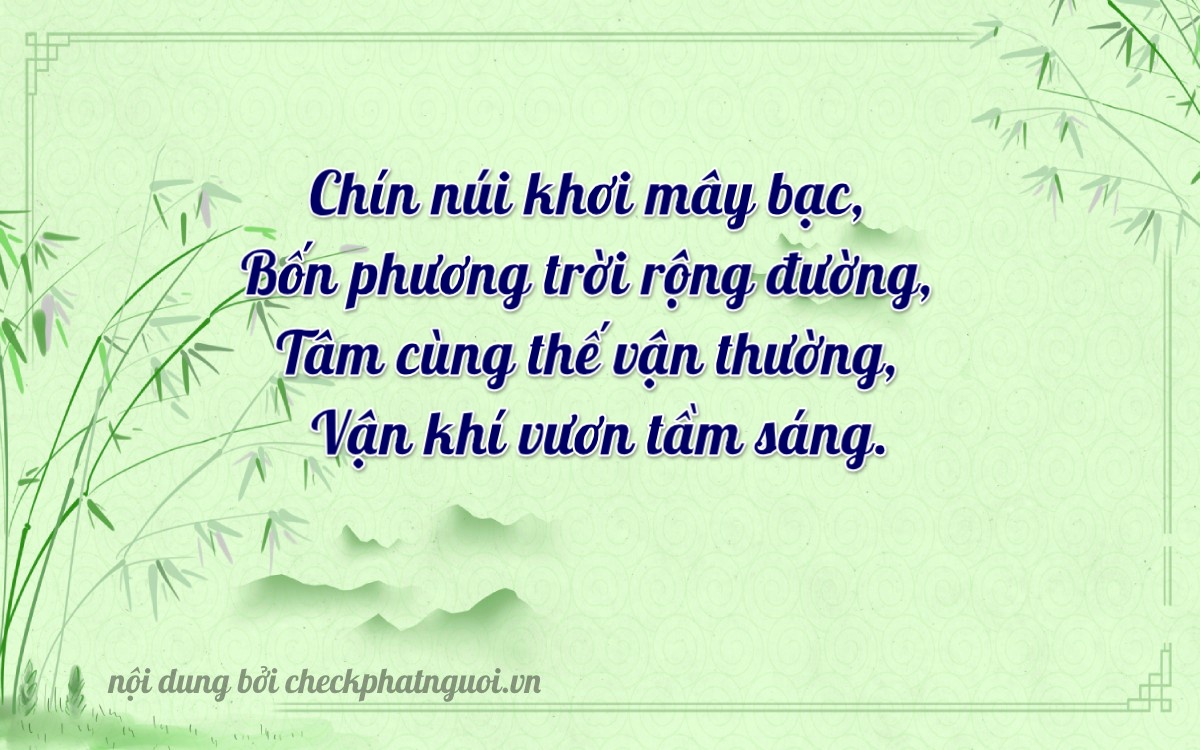 Bài thơ ý nghĩa cho <b>biển số 27A-09496</b> tại website checkphatnguoi.vn