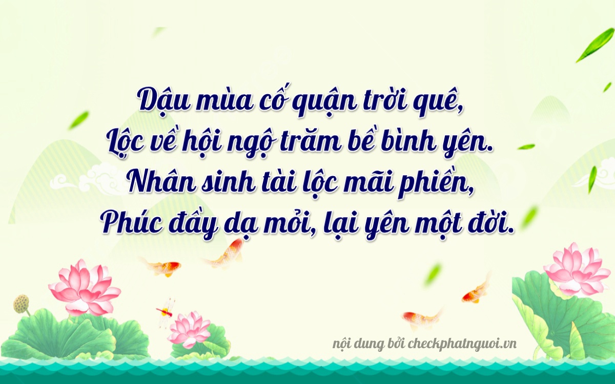 Bài thơ ý nghĩa cho <b>biển số 27A-09981</b> tại website checkphatnguoi.vn