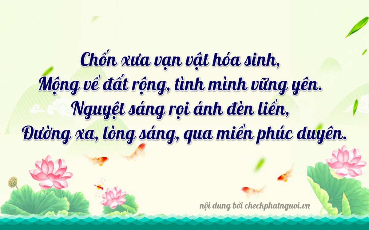 Bài thơ ý nghĩa cho <b>biển số 27A-10260</b> tại website checkphatnguoi.vn