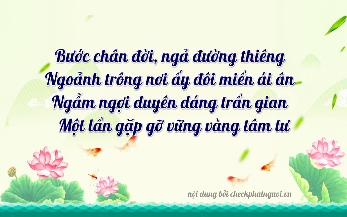 Bài thơ ý nghĩa cho <b>biển số 27A-10796</b> tại website checkphatnguoi.vn