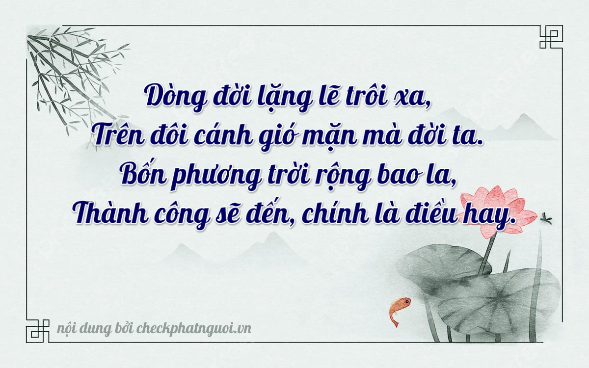 Bài thơ ý nghĩa cho <b>biển số 27A-11434</b> tại website checkphatnguoi.vn