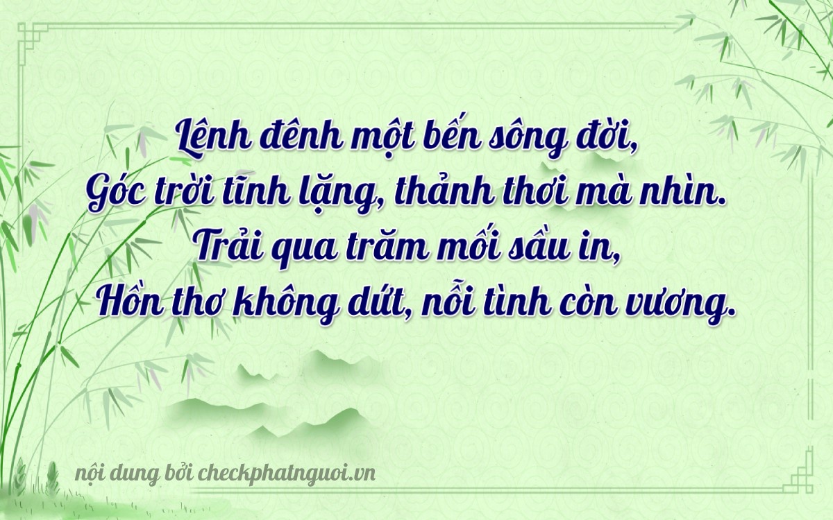 Bài thơ ý nghĩa cho <b>biển số 27A-11861</b> tại website checkphatnguoi.vn